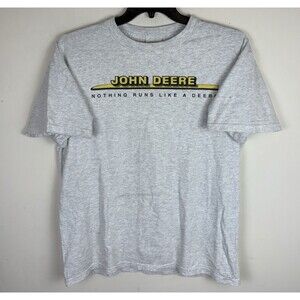 Vintage 90s John Deere Graphic T-Shirt / Grey / Size Large